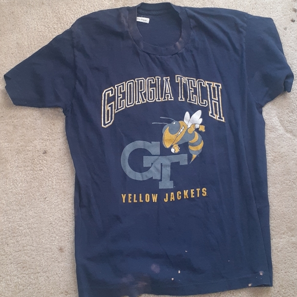 Large Georgia Tech Bleached TShirt - Picture 1 of 4